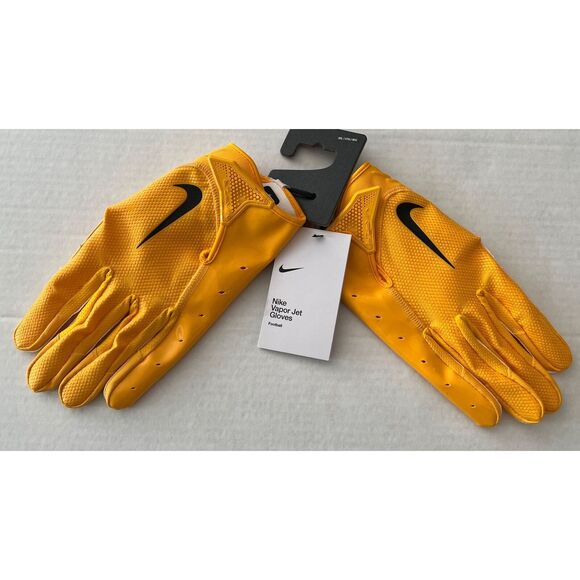 NIKE Vapor Jet Football Gloves Size 3XL Yellow Receiver DX4504-702 NWT - Picture 1 of 6